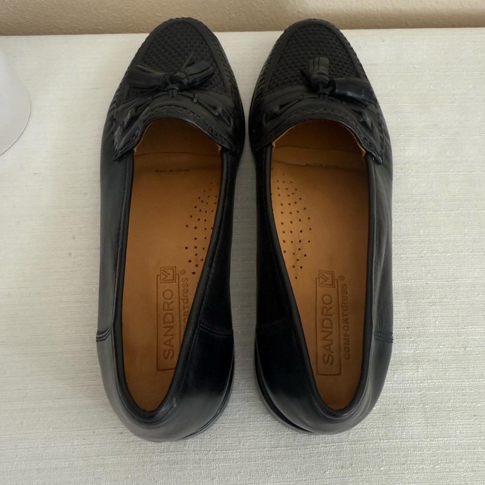 SANDRO Comfort Dress Delta Classic Black Leather Dressy Loafers - Picture 8 of 15
